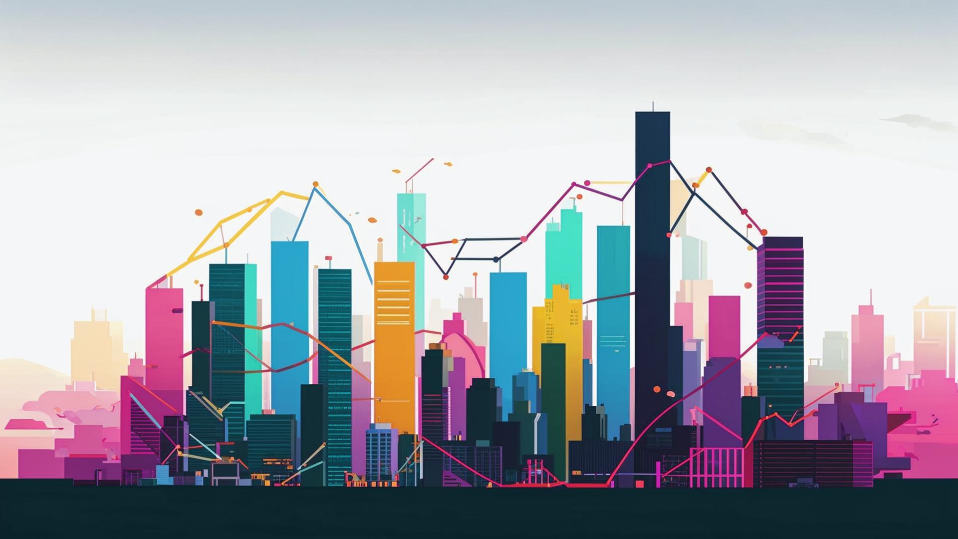 Graphique ligne investissement intelligent